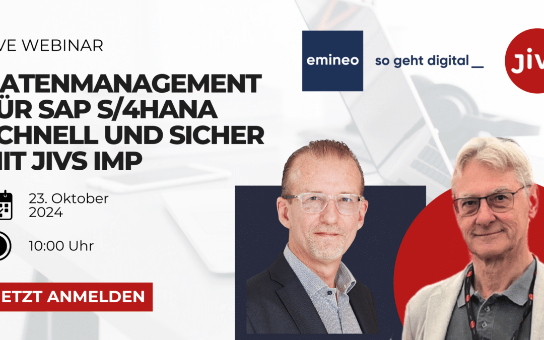 Webinar: Datenmanagement für SAP S/4HANA schnell und sicher mit JiVS IMP